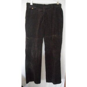 Dark Brown thick corduroy flat front Pants Men's W 36